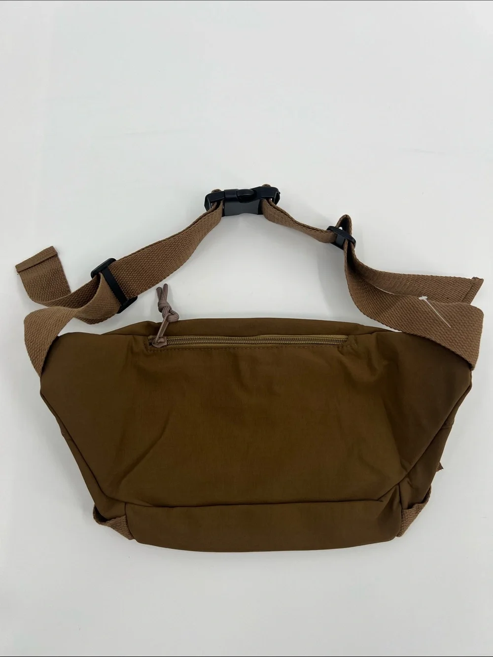 ALO Yoga Brown Belt Bag with Front Zip Pocket